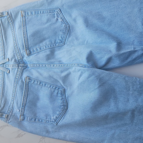 SLVRLAKE Grace Raw Hem High Waist Ankle Wide Leg Jeans 29 - Picture 10 of 12